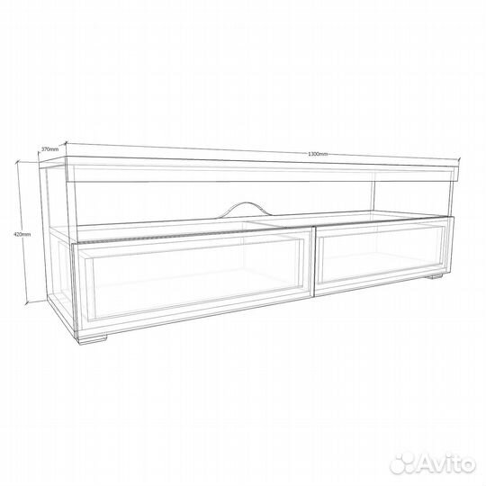 Тв-тумба Онге-951qh латте под тв телевизор