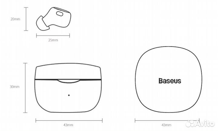 Наушники Baseus WM01 - новые
