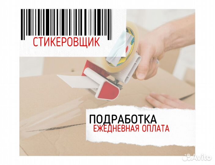 Стикеровщик на склад интернет-магазина оз0456