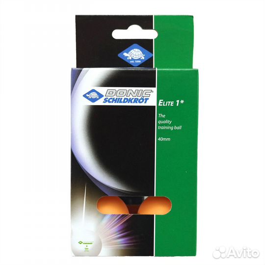 Мячики для н/тенниса donic elite 1, 6 штук, оранж