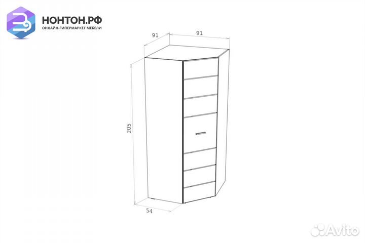 Шкаф угловой Gloss белый глянец / белый бриллиант
