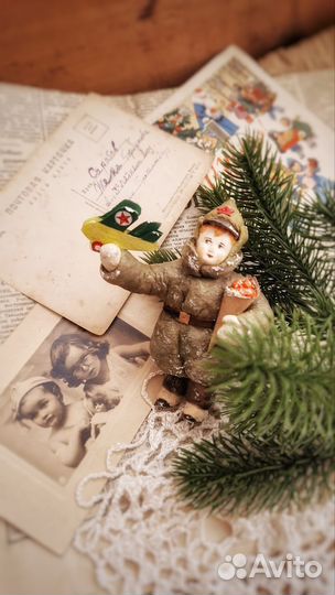 Ватные елочные игрушки