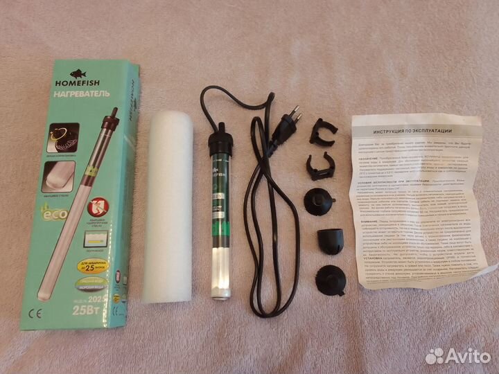 Нагреватели 50вт, 100вт, фильтр (помпа)