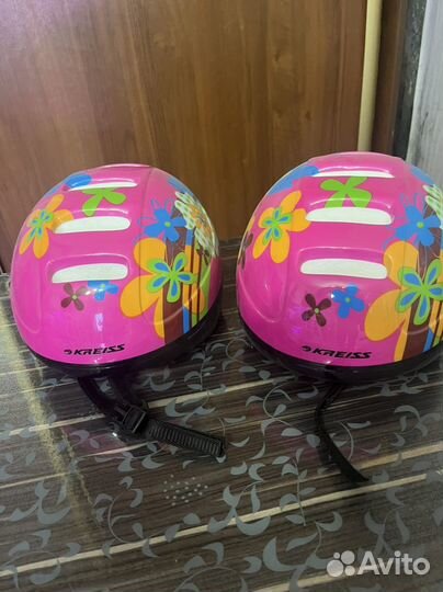 Коньки роликовые с защитой и шлем