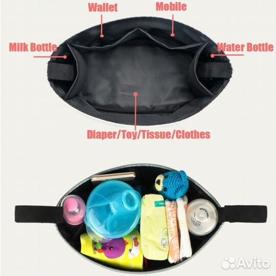 Сумка органайзер на коляску, кроватку