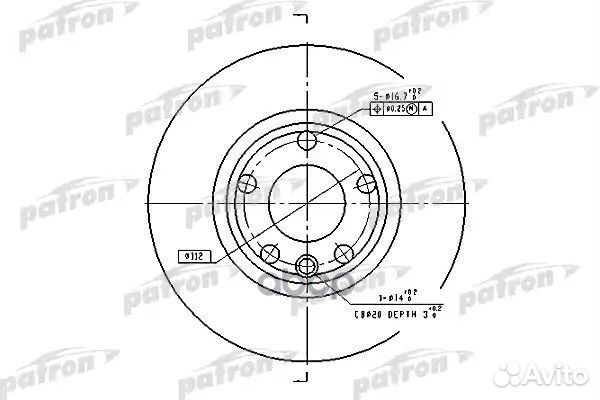 Диск тормозной передн VW: transporter IV