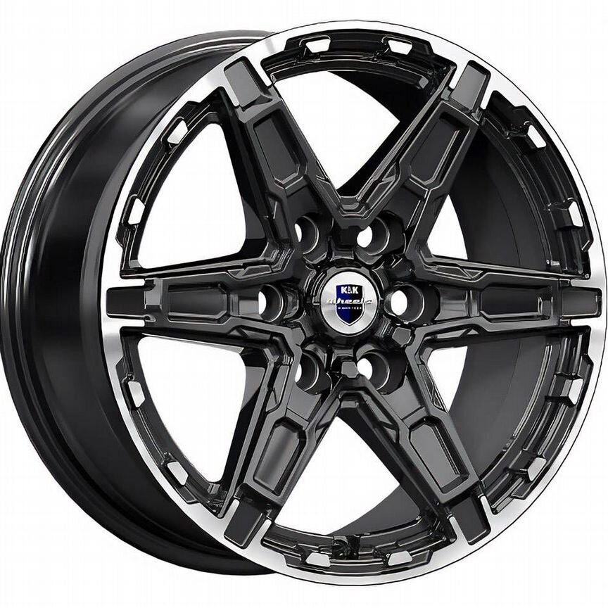 Диски K&K Дистрикт 8x18 6x114.3 ET46 D67.1 Черный бриллиант
