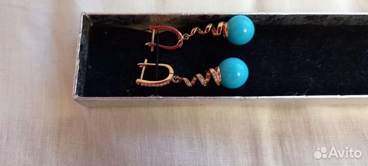 Серьги с бирюзой