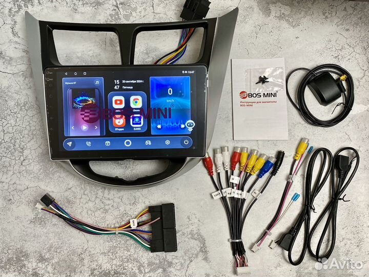 Андроид магнитола solaris 2/64 qled экран CarPlay