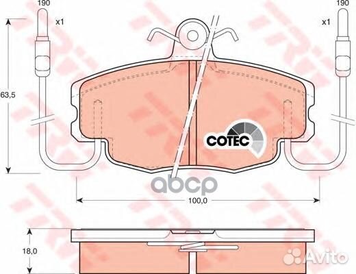 К-т дисков. тормоз. колодок GDB807 TRW