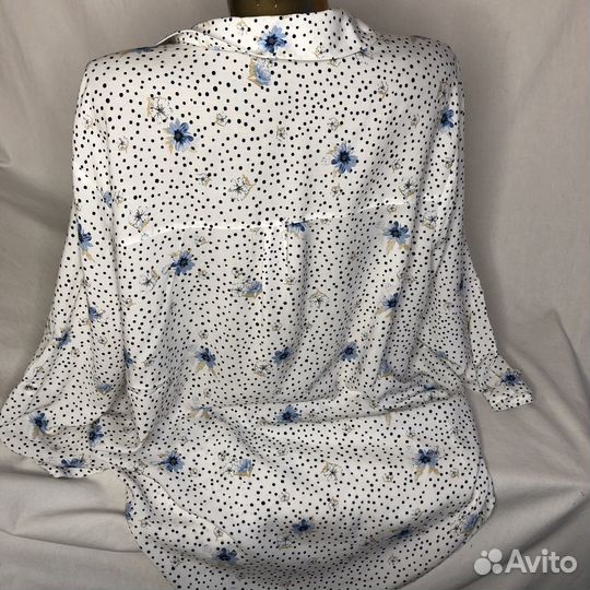 Блузка из вискозы с цветочным принтом 54-56