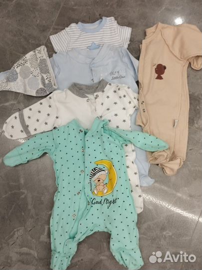 Боди и слипы на мальчика, р 50-56