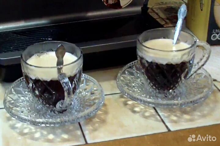 Набор для эспрессо. Хрусталь. Чехия