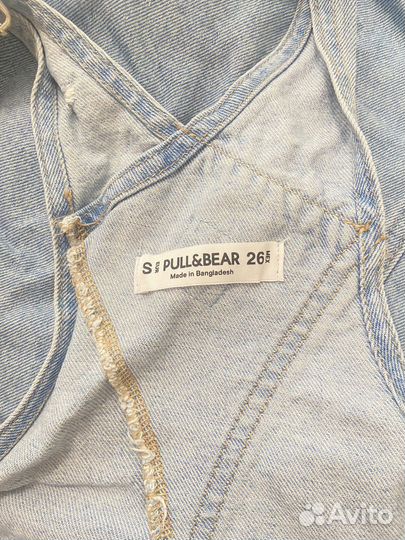 Джинсовый сарафан pull bear