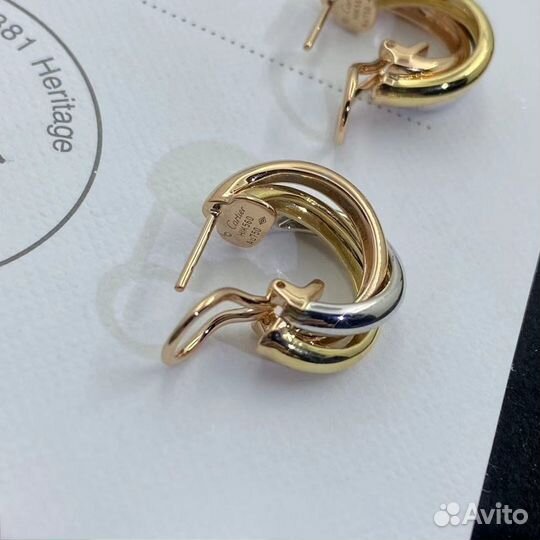 Серьги Cartier Trinity Белое золото