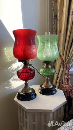 Пара/Лампа настольная/винтаж/антиквариат