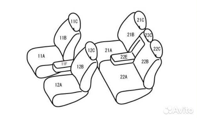 Чехлы Kamatto Alpha Honda Fit Shuttle 2011-2015