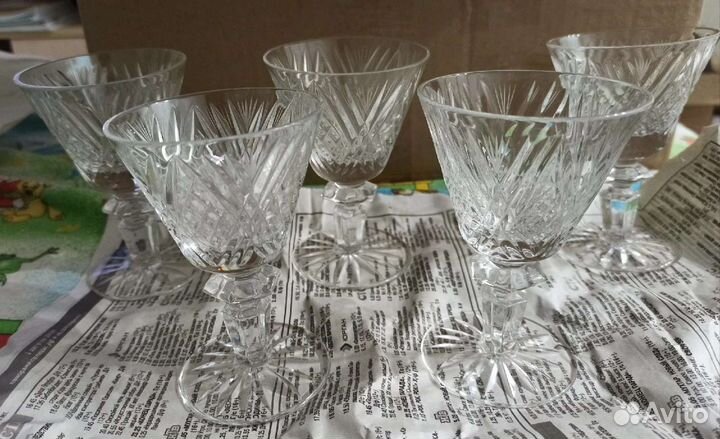 Фужеры хрустальные СССР, бокалы хрусталь