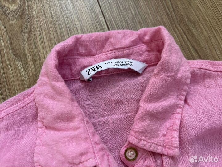 Рубашка zara лен б/у
