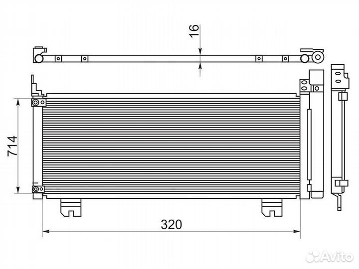 Радиатор кондиционера Лексус RX450h