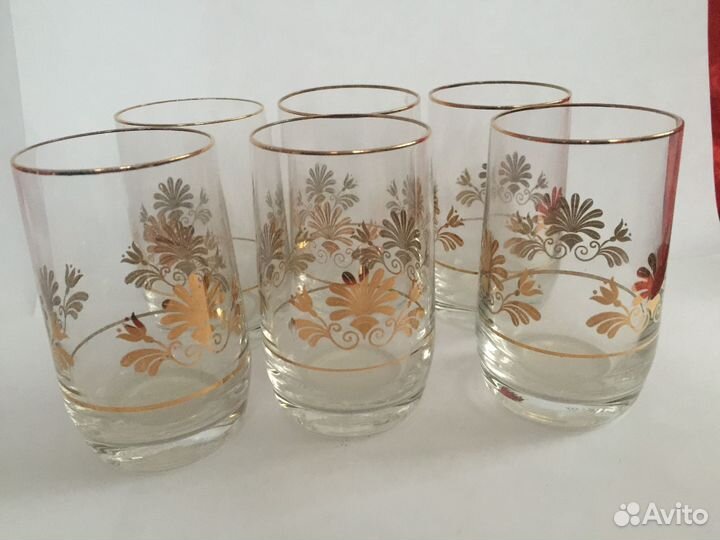 Стопки стаканы Богемия ЧССР Чехословакия позолота