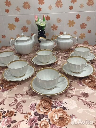 Сервиз Вербилки золотая лента