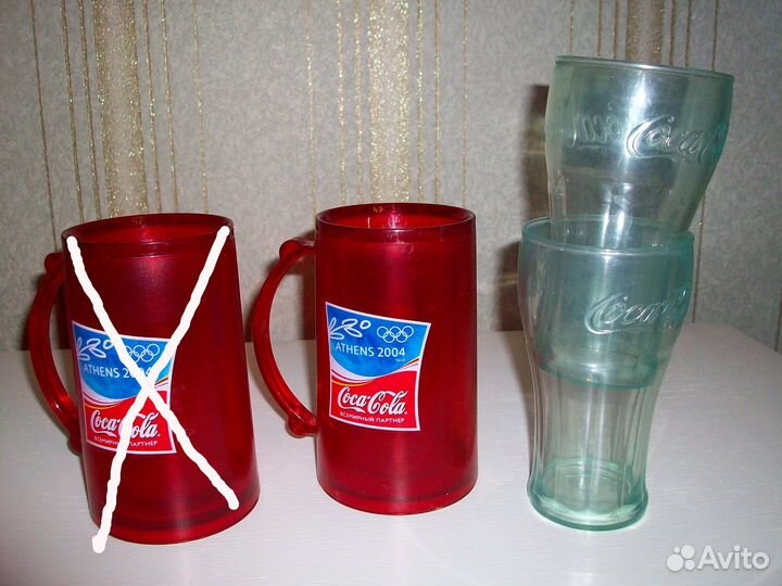 Стаканы Кока-Кола Кружки, чайные пары, чашки от