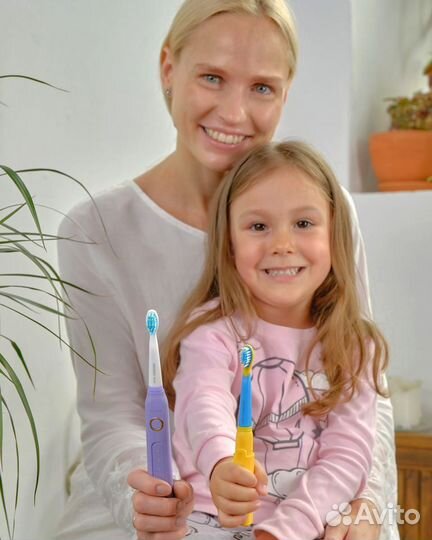 Электрическая зубная щетка pecham фиолетовая