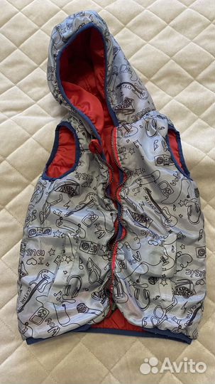 Жилетка теплая детская двухсторонняя