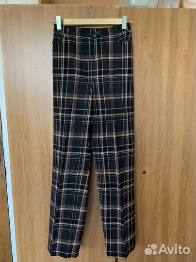 Брюки шерстяные клечатые