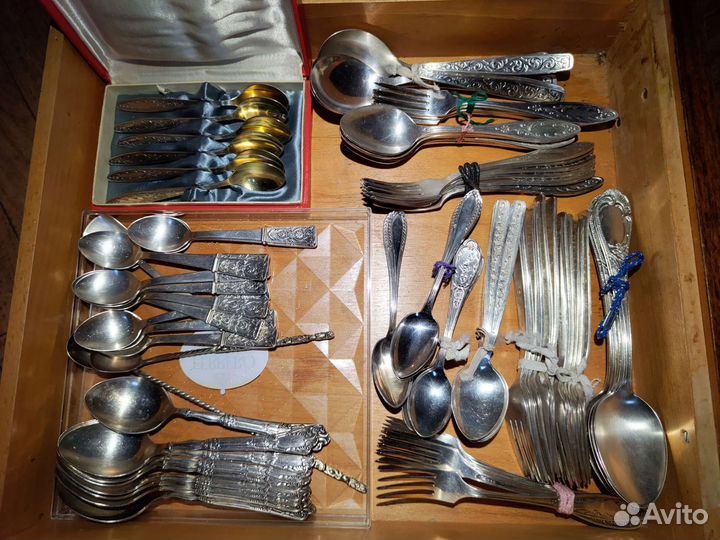 Посуда, столовые приборы мельхиор