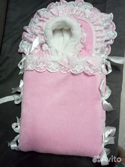 Конверт на выписку зимний для новорожденных