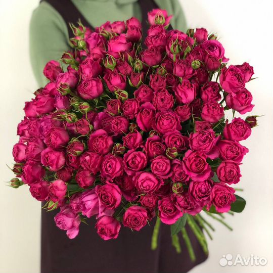 Кустовые розы цветы