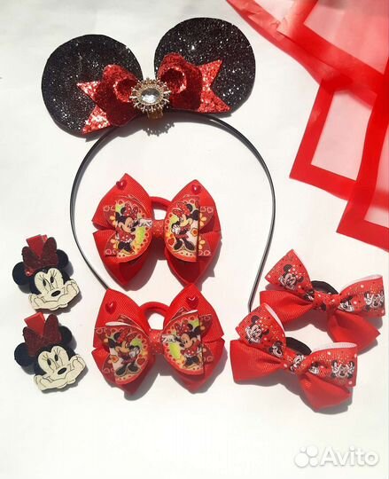 Ободок, бантики Минни