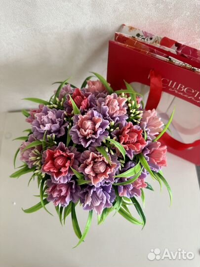 Букет подарочный из мыльных цветов