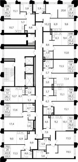 Квартира-студия, 26,1 м², 13/19 эт.