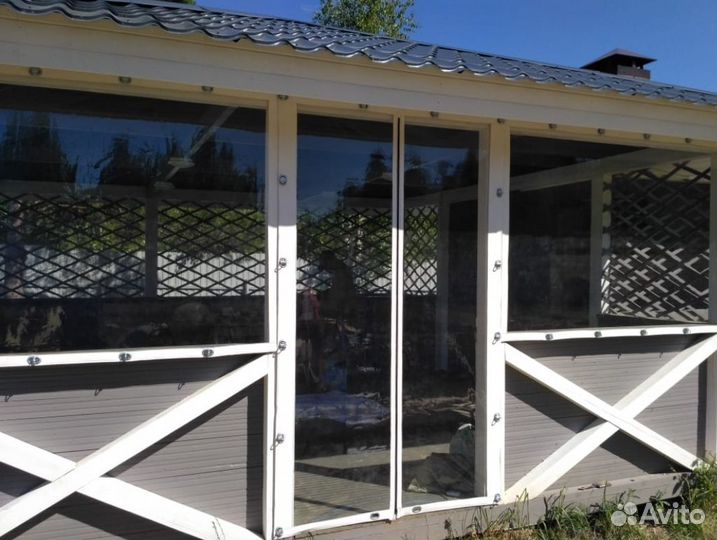Мягкие пвх окна на беседку