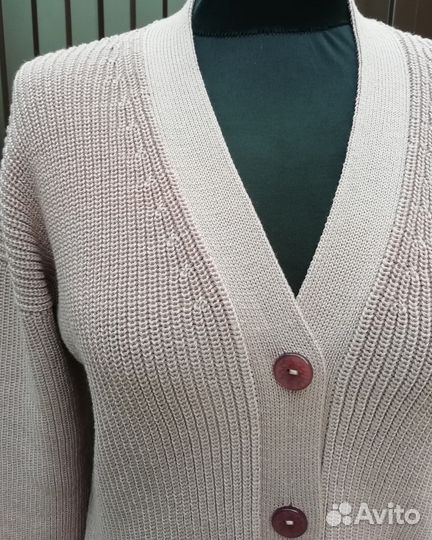 Вязаный женский кардикан Жемчужный