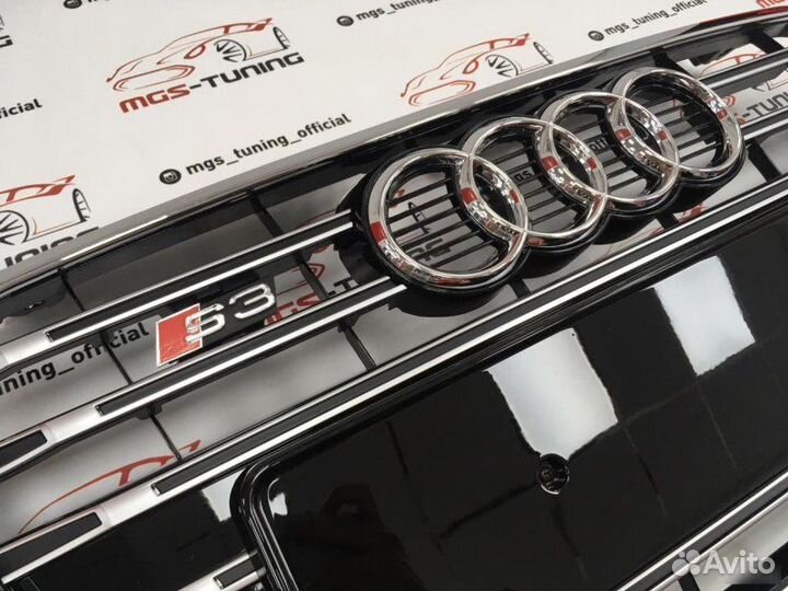 Решетка на Audi A3 в стиле S3 12-16гг. дизайн 1