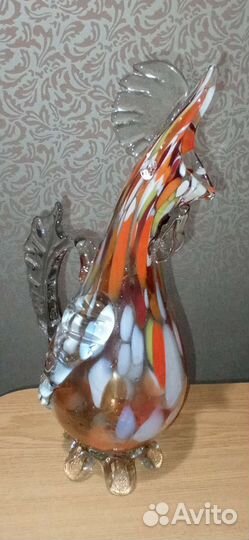 Кувшин петух ссср, гхз, цветное стекло