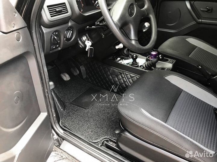 3D коврики из экокожи для LADA Нива