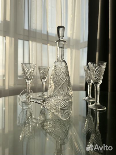 Графин хрустальный + стопки СССР
