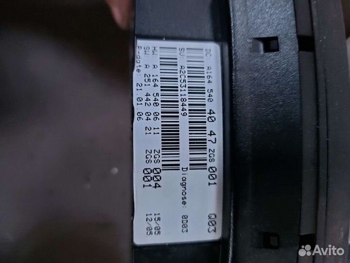 Панель приборов на Mercedes w164 w166