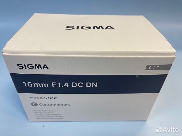 Sigma AF 16mm f1.4 DC DN Sony E новый