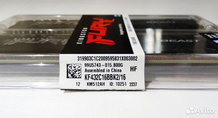 Оперативная память Kingston Fury DDR4 16GB
