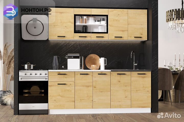 Кухня Хозяюшка 2.0 м дуб вотан