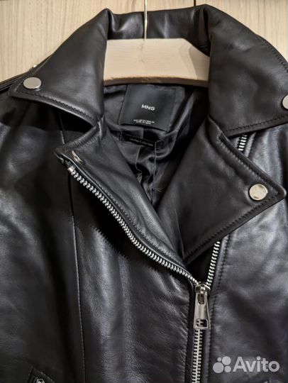 Кожаная куртка mango /Xs - S