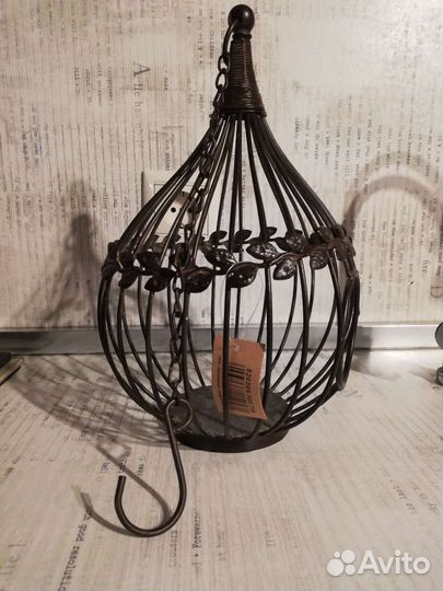 Декоративная клетка подвесная металлическая новая