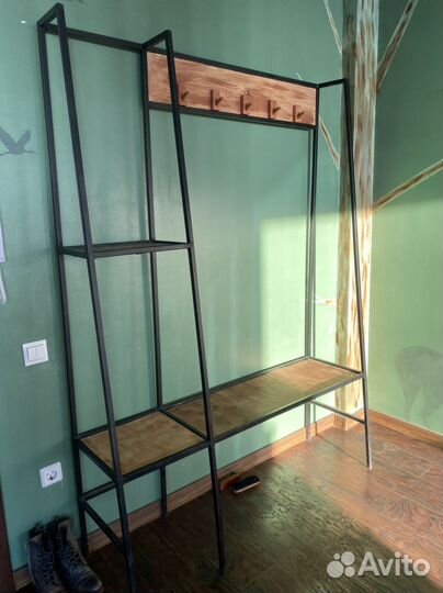 Лофт стеллаж для прихожей