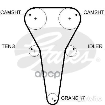 Ремень грм;Kia Carens 1.6 02, Rio 1.5 00, Shu